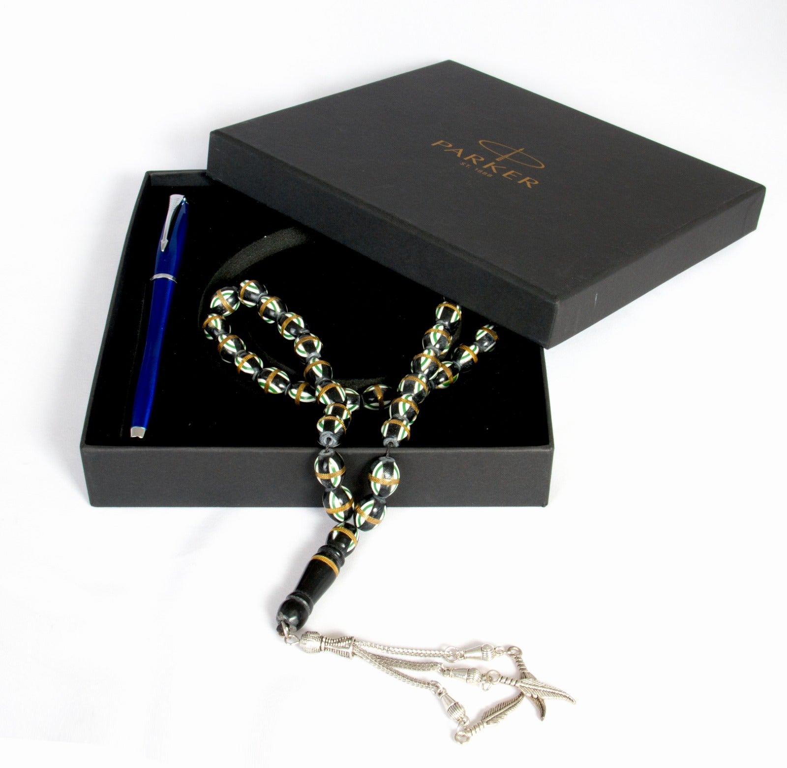 PARKER PEN URBAN FASHON BLUE FT & COOK WOOD ROSARY