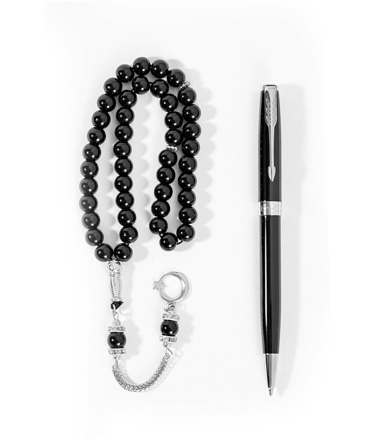 BLACK SET B.PEN & ROSARY & INCENSE BURNER