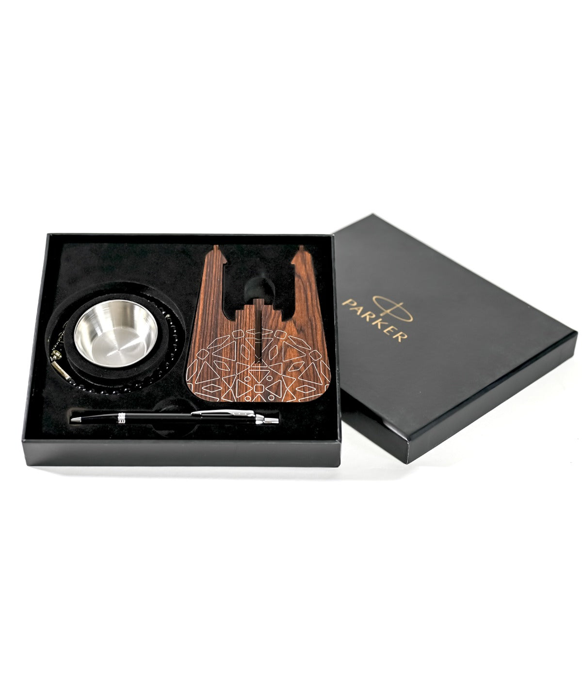 BLACK SET B.PEN & ROSARY & INCENSE BURNER
