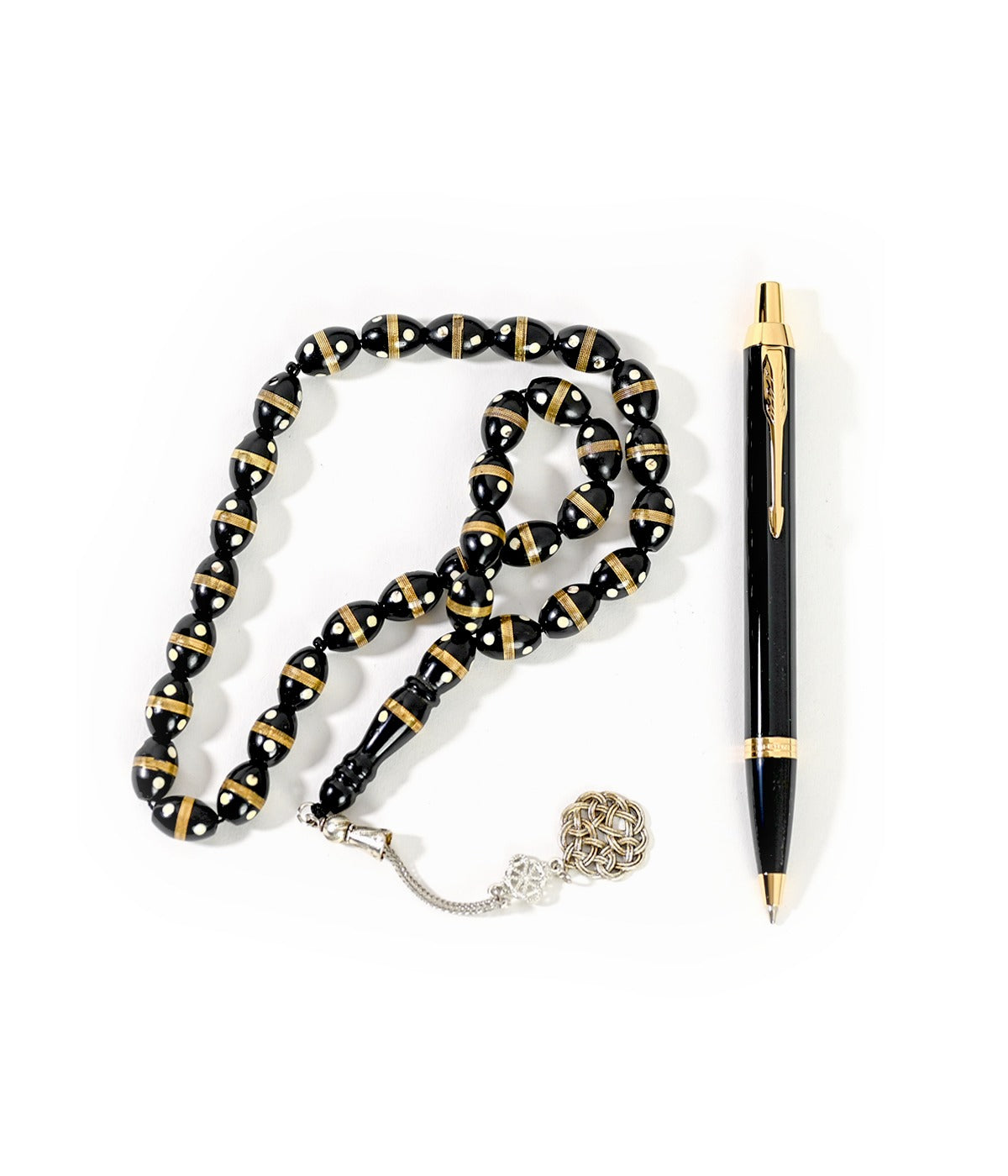 BLACK SET B.PEN & ROSARY & INCENSE BURNER
