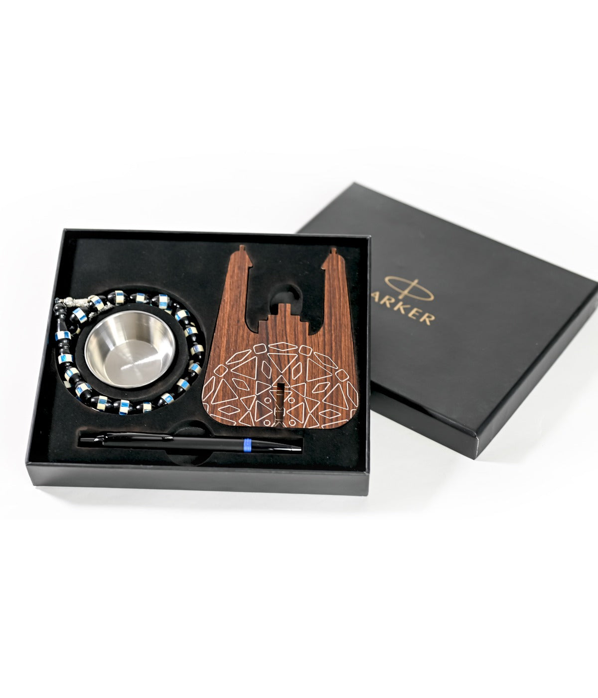 BLACK SET B.PEN & ROSARY & INCENSE BURNER