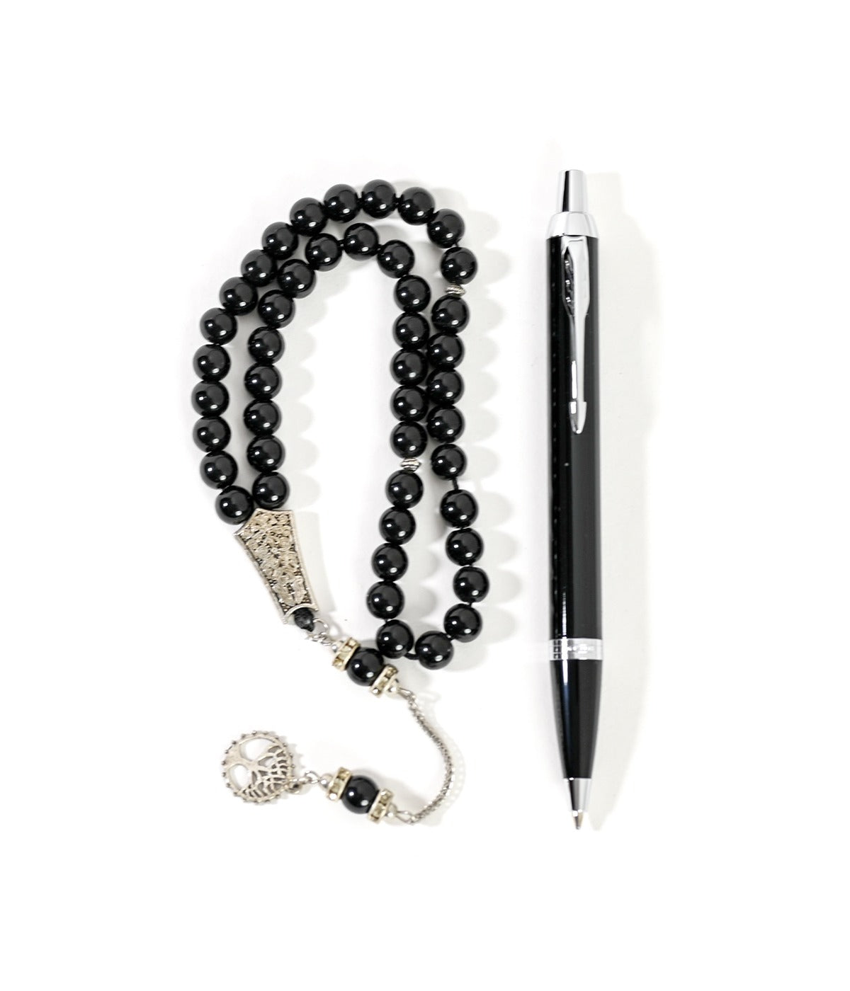 BLACK SET B.PEN & ROSARY & INCENSE BURNER