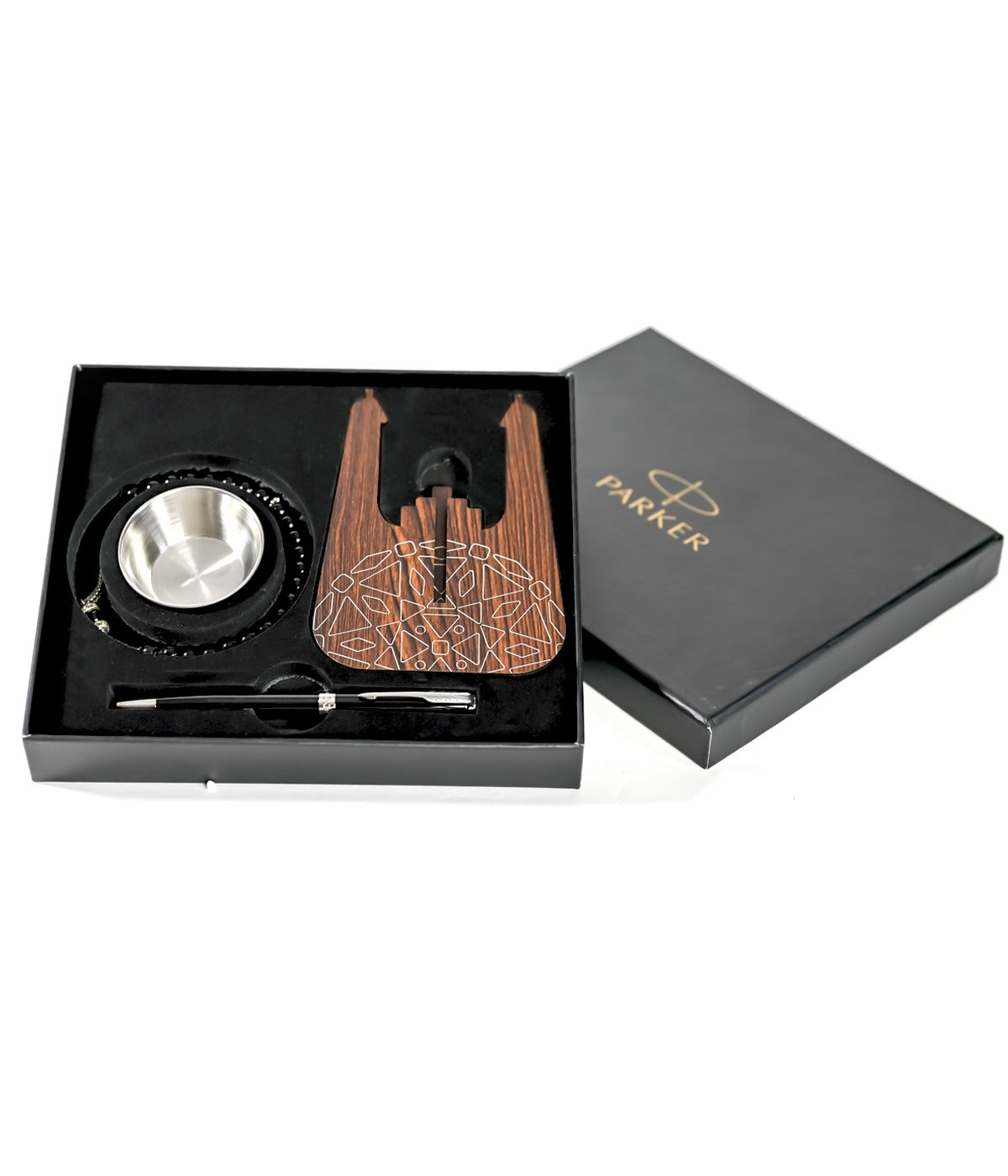 BLACK SET B.PEN & ROSARY & INCENSE BURNER