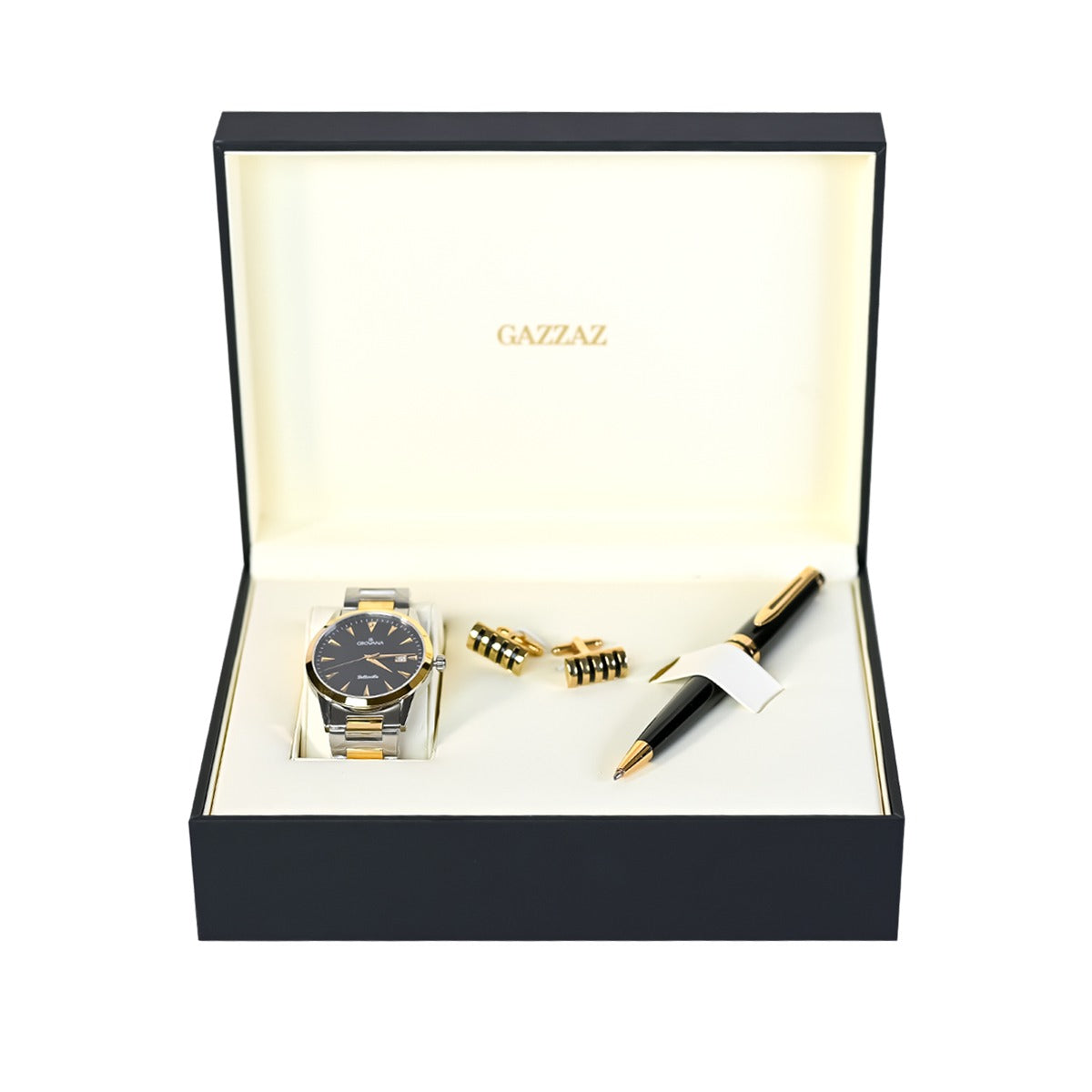 GIFT SET 3 PCS SWISS WATCH+ PEN+CUF