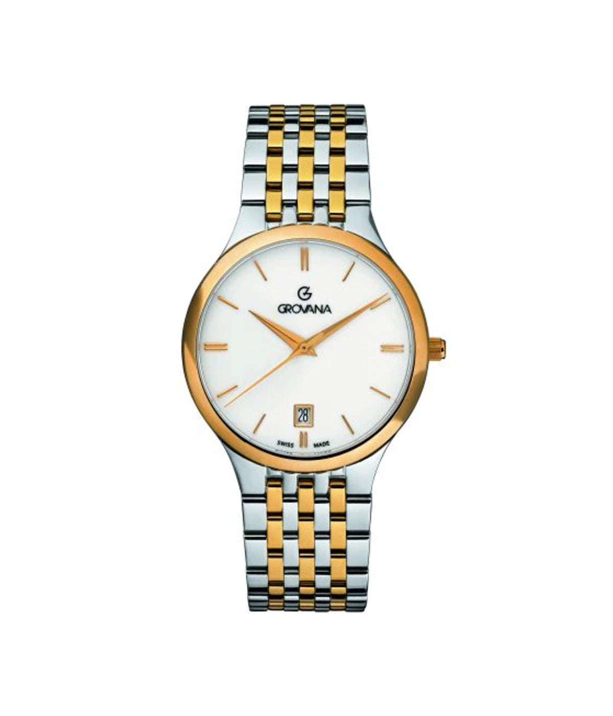 SWISS MADE MAN WATCH ALL STEEL BICOLOR