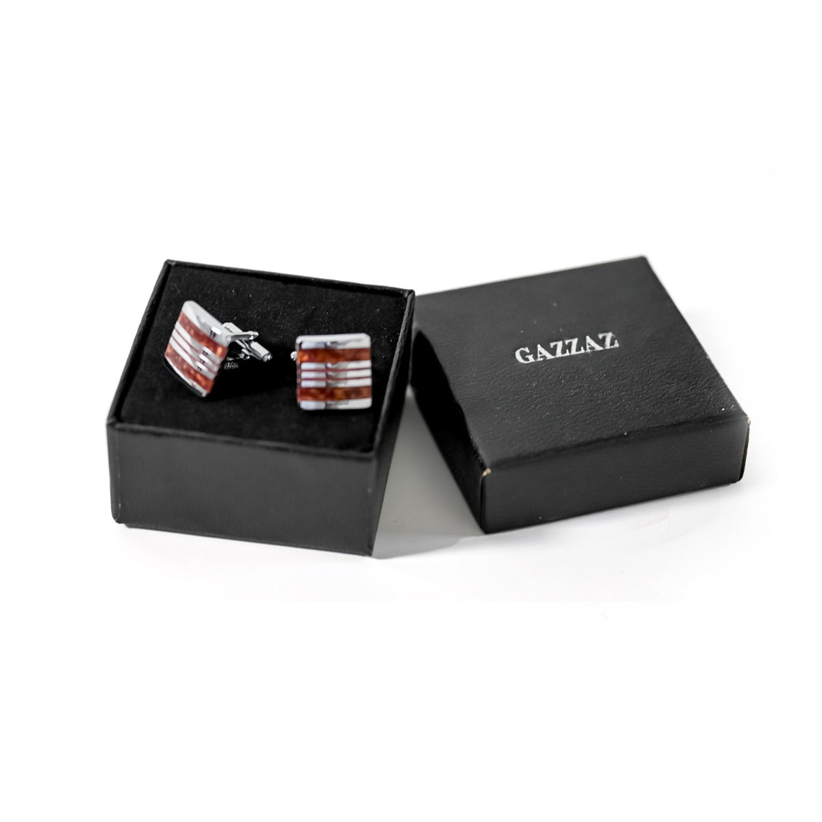 GAZZAZ CUFFLINKS BROWN