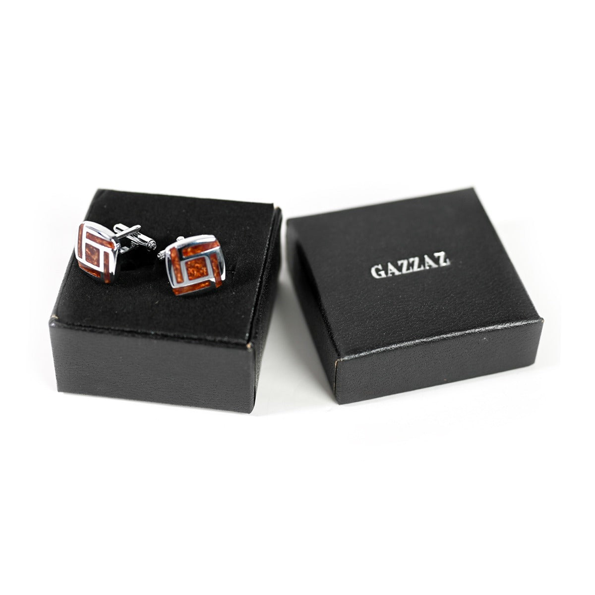 GAZZAZ CUFFLINKS BROWN