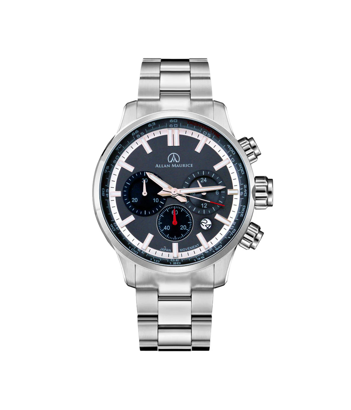 GENTS QTZ WATCH SS & GREY DIAL