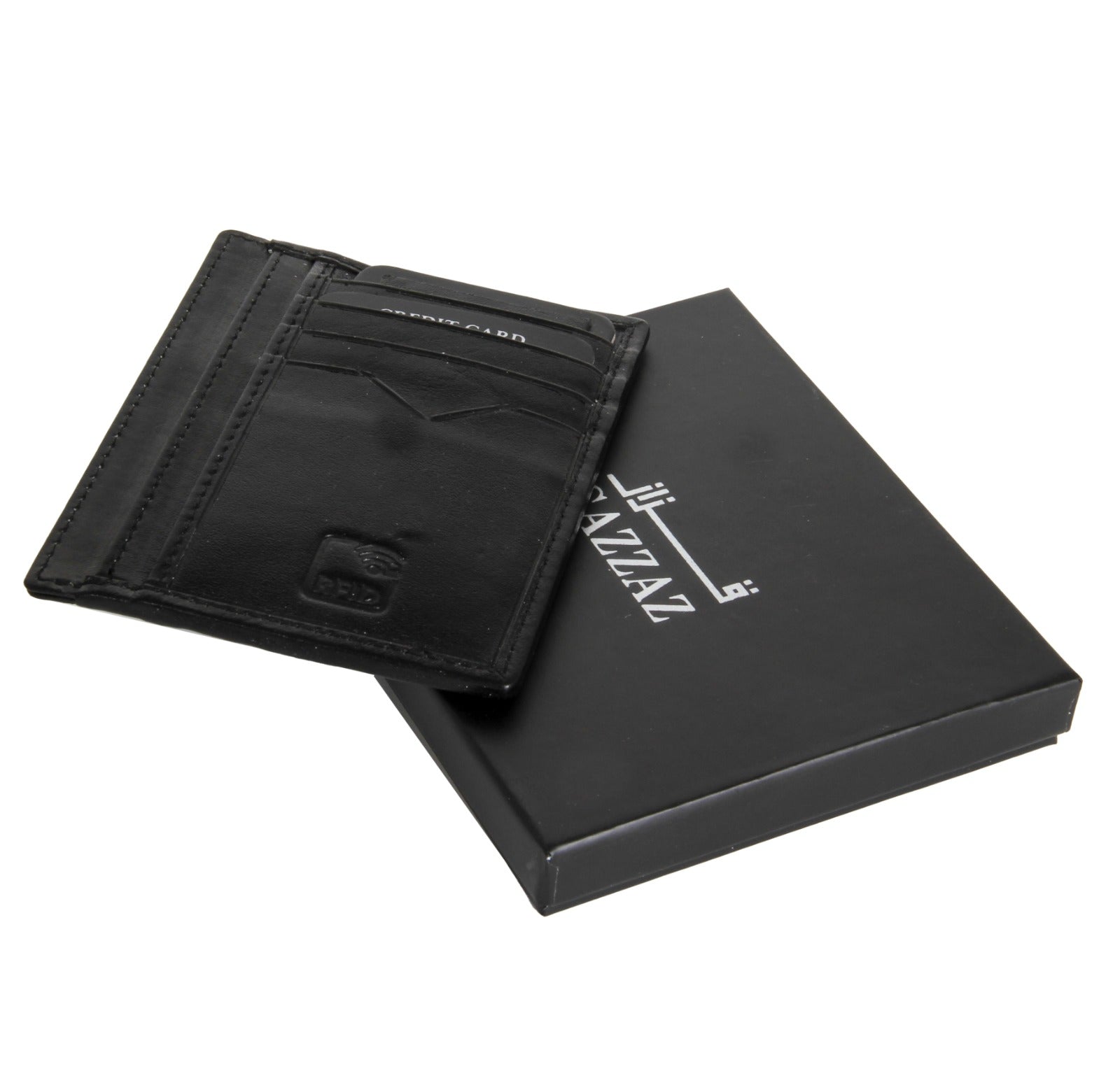 GAZZAZ LEATHER POCKET WALLET BLACK