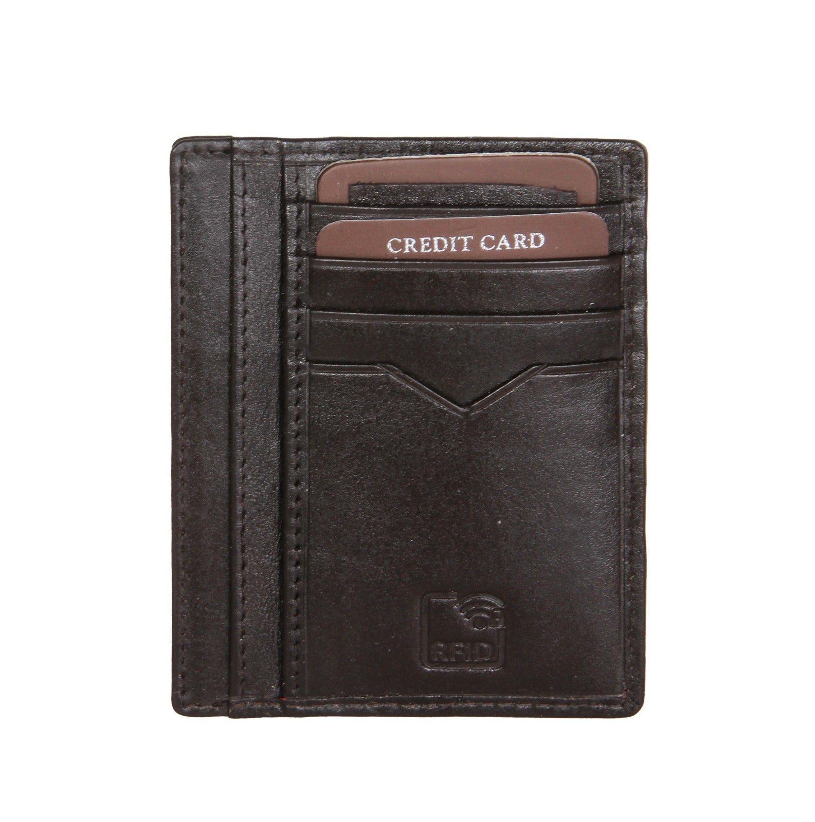 GAZZAZ LEATHER POCKET WALLET BROWN