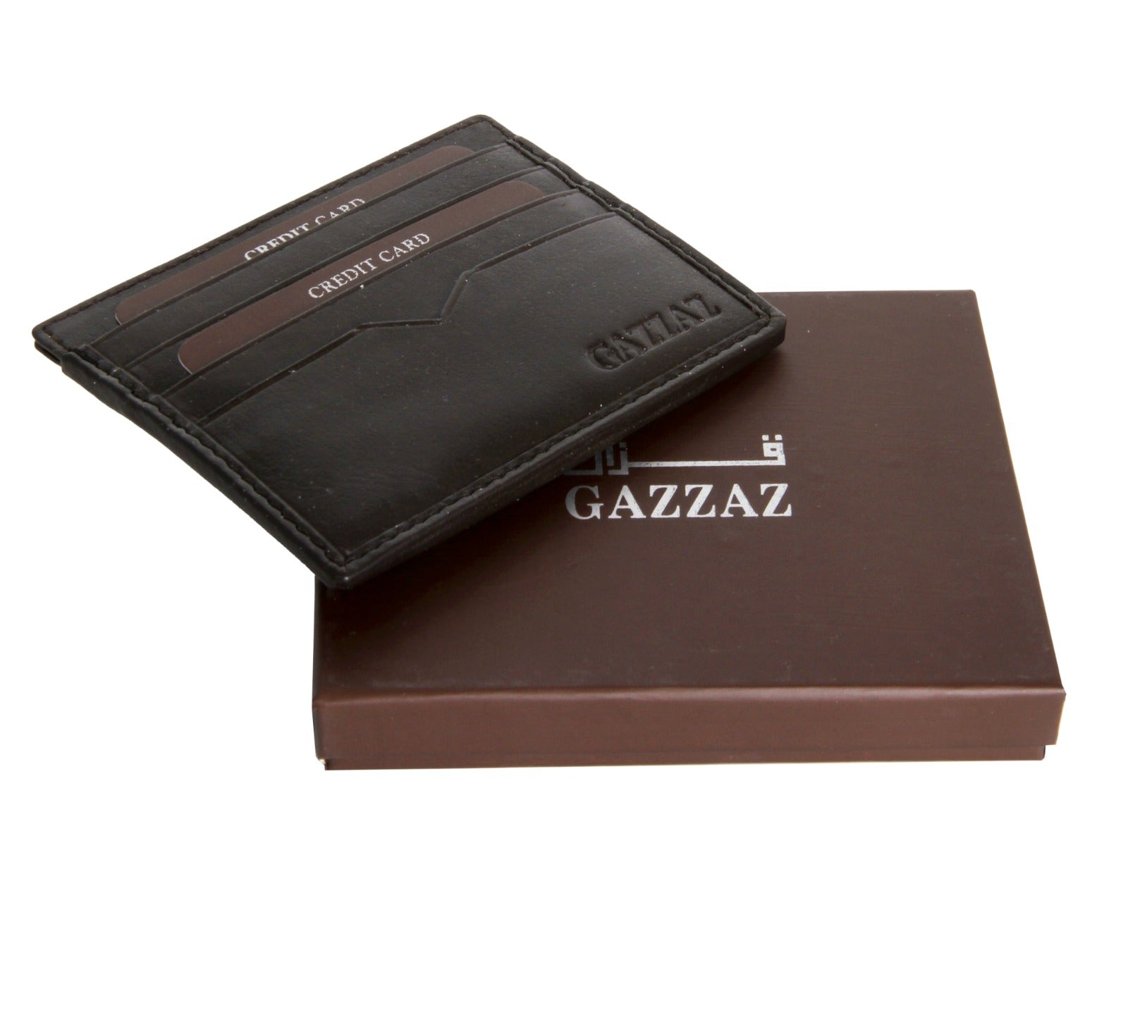 GAZZAZ LEATHER POCKET WALLET BROWN