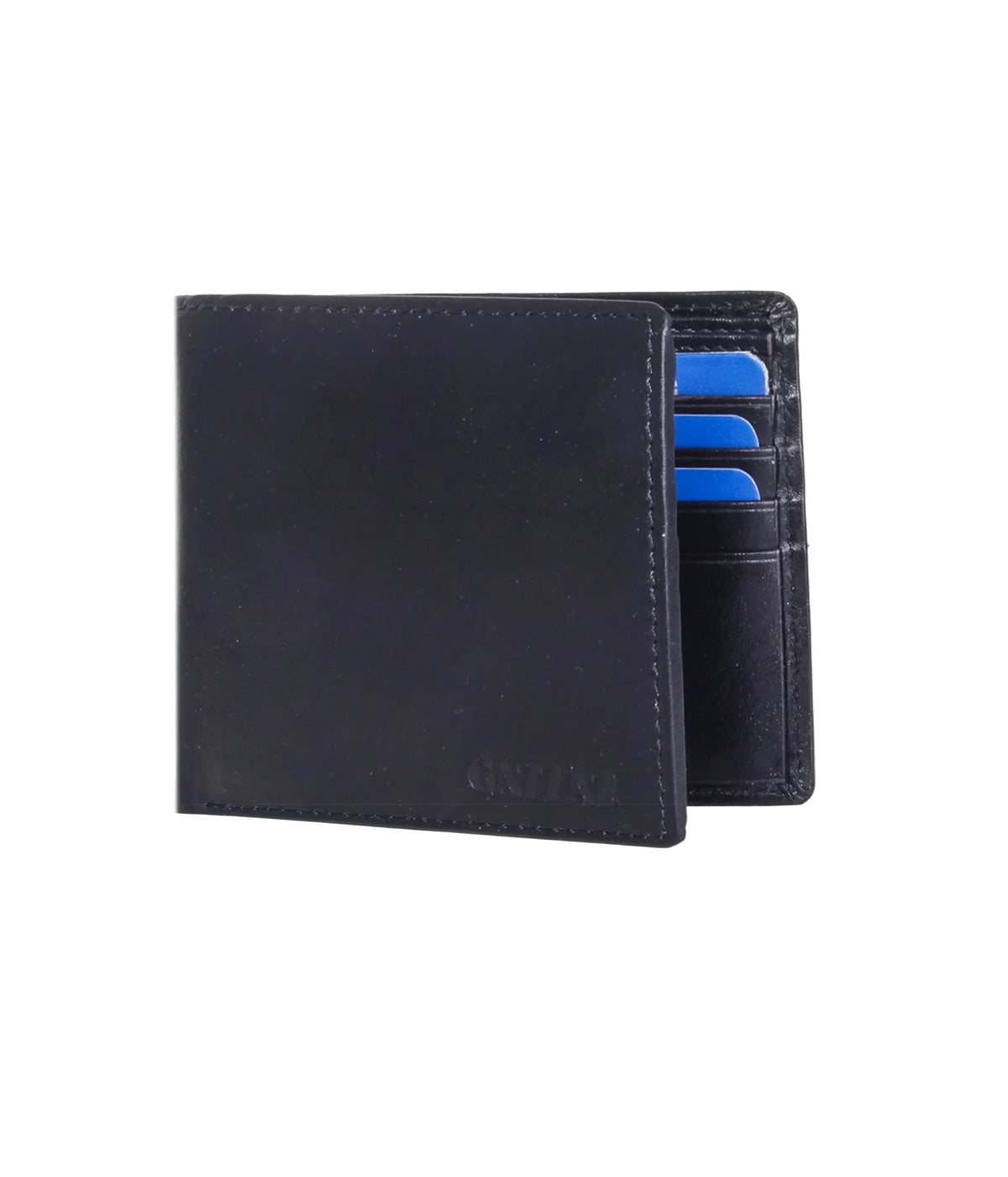 GAZZAZ LEATHER WALLET D.BLUE