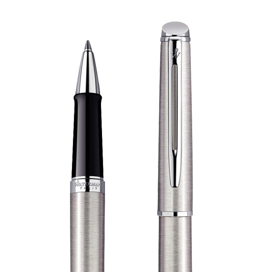 HEMISPHERE ROLLERBALL PEN STAINLESS STEEL WITH CHROME TRIM