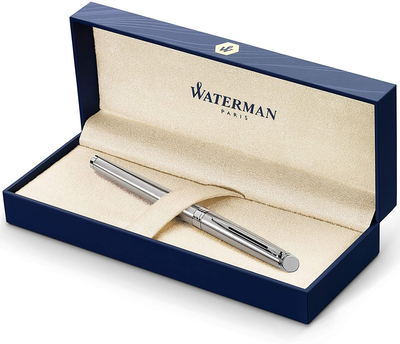 HEMISPHERE ROLLERBALL PEN STAINLESS STEEL WITH CHROME TRIM
