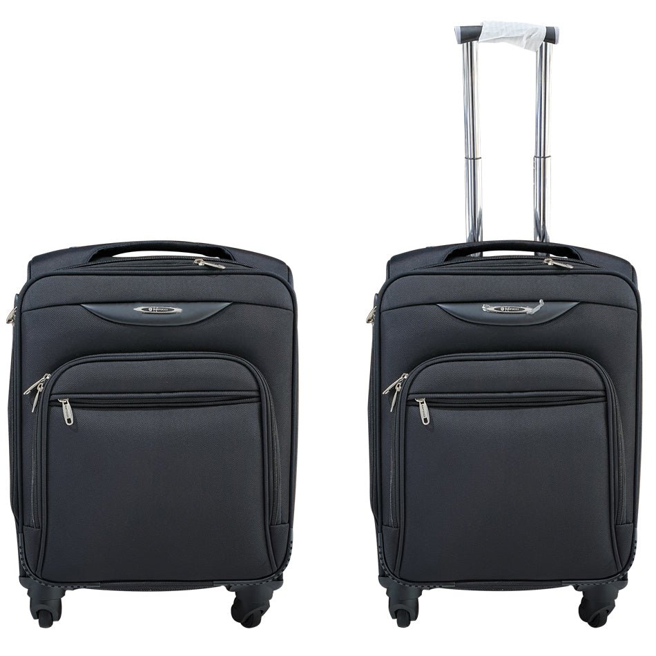 NATUCCI SOFT LUGGAGE 20 INCH BLACK CABIN SIZE