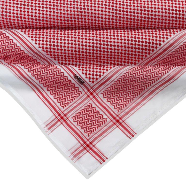 GAZZAZ YASHMAGH RED *WHITE 100% COTTON MADE IN ENGLAND (NEW MODEL ) SIZE 55