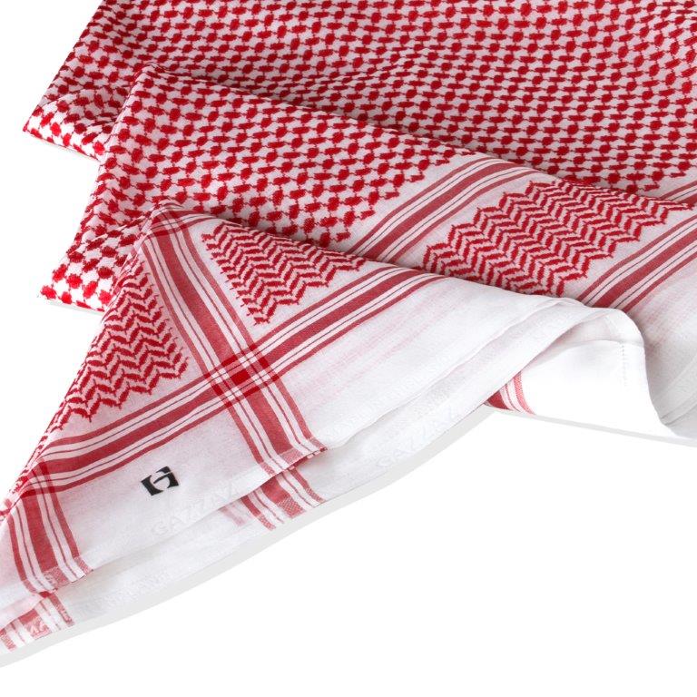 GAZZAZ YASHMAGH RED *WHITE 100% COTTON MADE IN ENGLAND (NEW MODEL ) SIZE 55