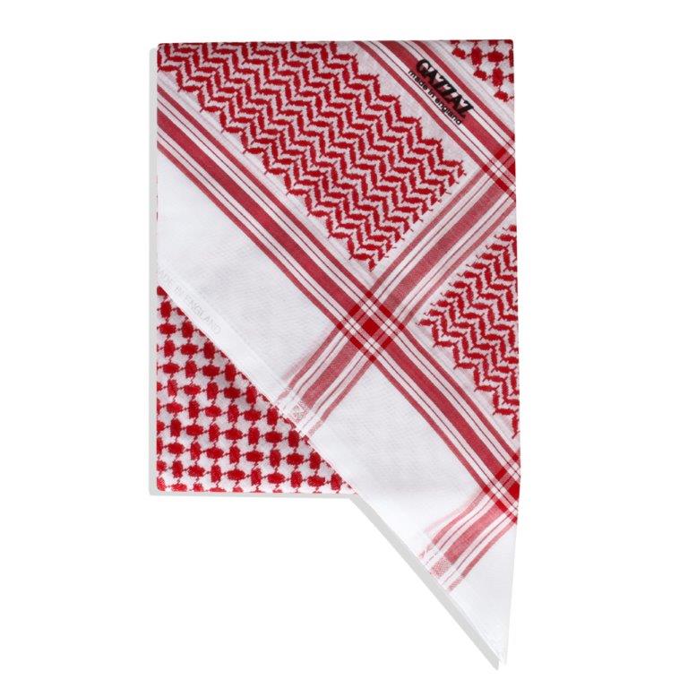 GAZZAZ YASHMAGH RED *WHITE 100% COTTON MADE IN ENGLAND (NEW MODEL ) SIZE 55