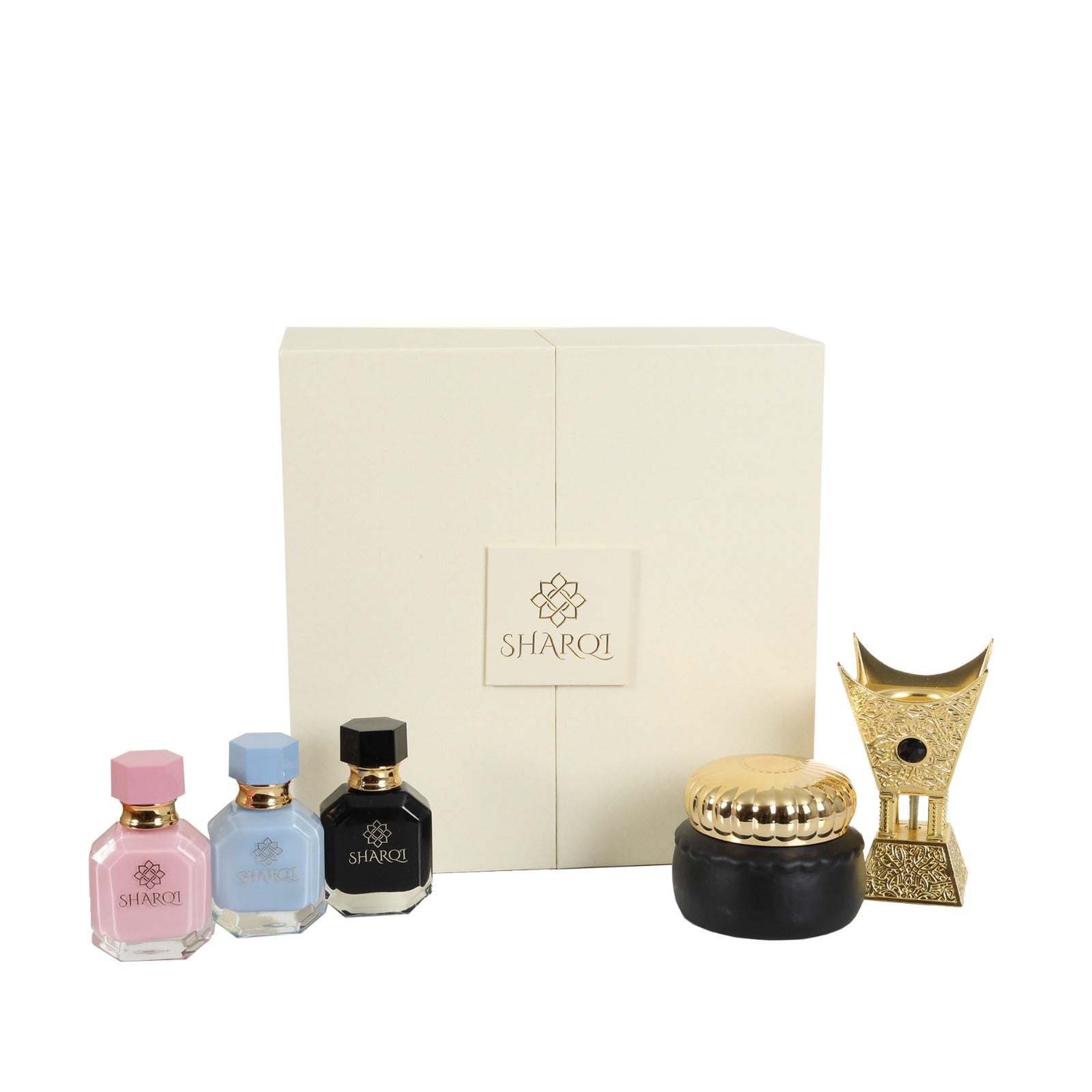 طقم عطور شرقي بلاك 3 عطور 30 مل وبخور ومبخرة