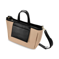 شنطه يد حريمي كنالى اسود / بيج