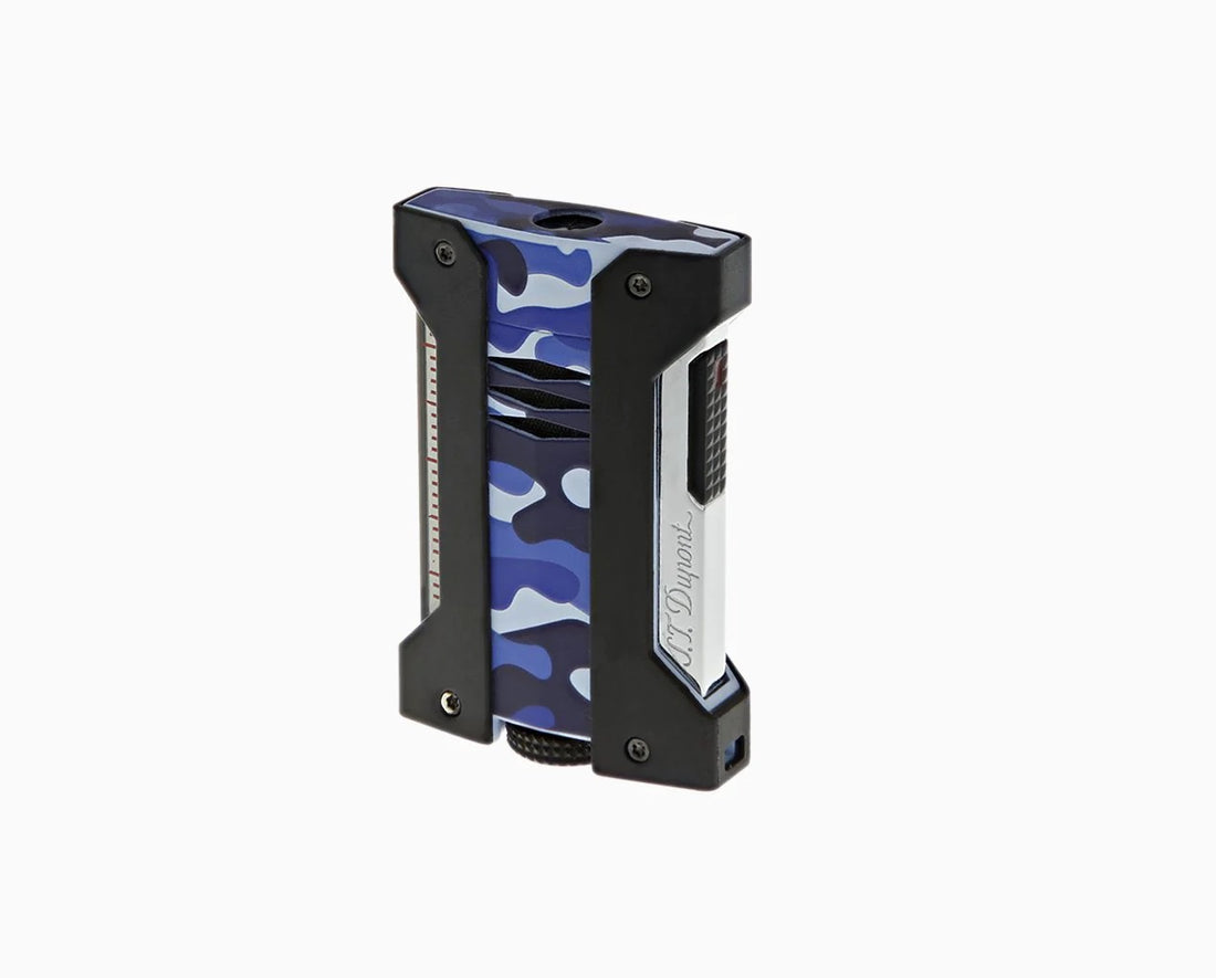 ولاعه ديبون فاخره شعله حادة لون ازق بتصميم جيشي