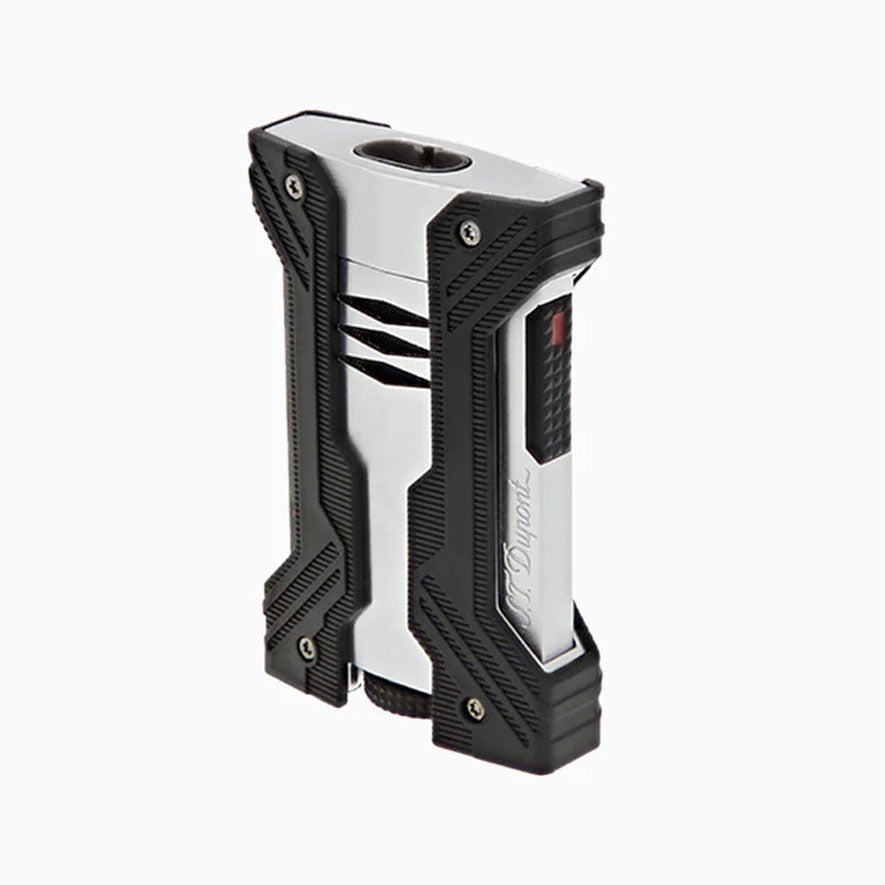 ولاعه ديبون فاخره إحترافيه شعله مضاعفة حادة لون كروم