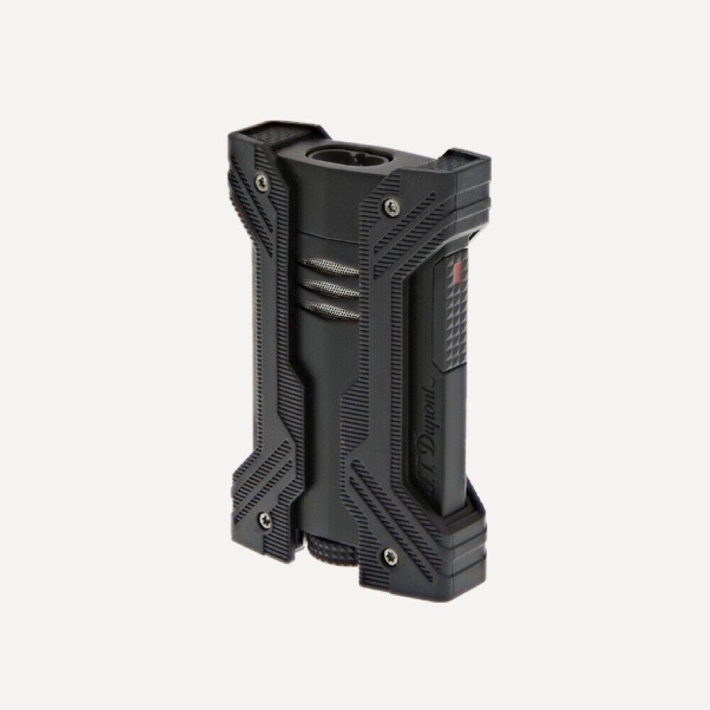 ولاعه ديبون فاخره إحترافيه شعله مضاعفة حادة لون اسود مطفي