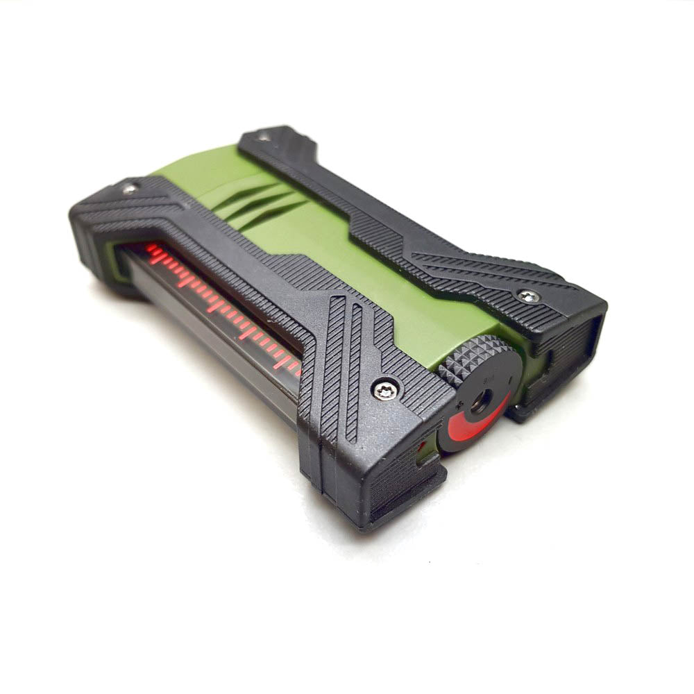 ولاعه ديبون فاخره إحترافيه شعله مضاعفة حادة لون اخضر مطفي