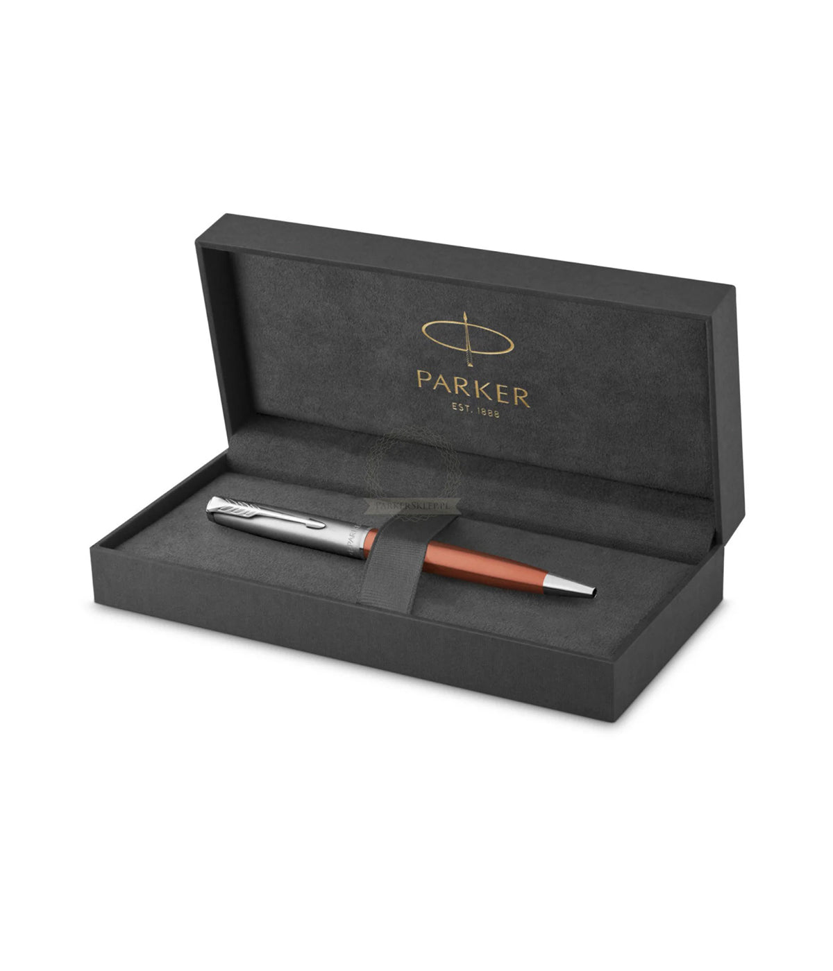 PARKER SONNET SAND BLASTED METAL ORANGE CT BALLPOINT PEN