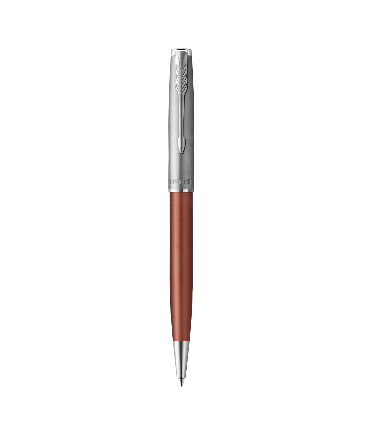 PARKER SONNET SAND BLASTED METAL ORANGE CT BALLPOINT PEN