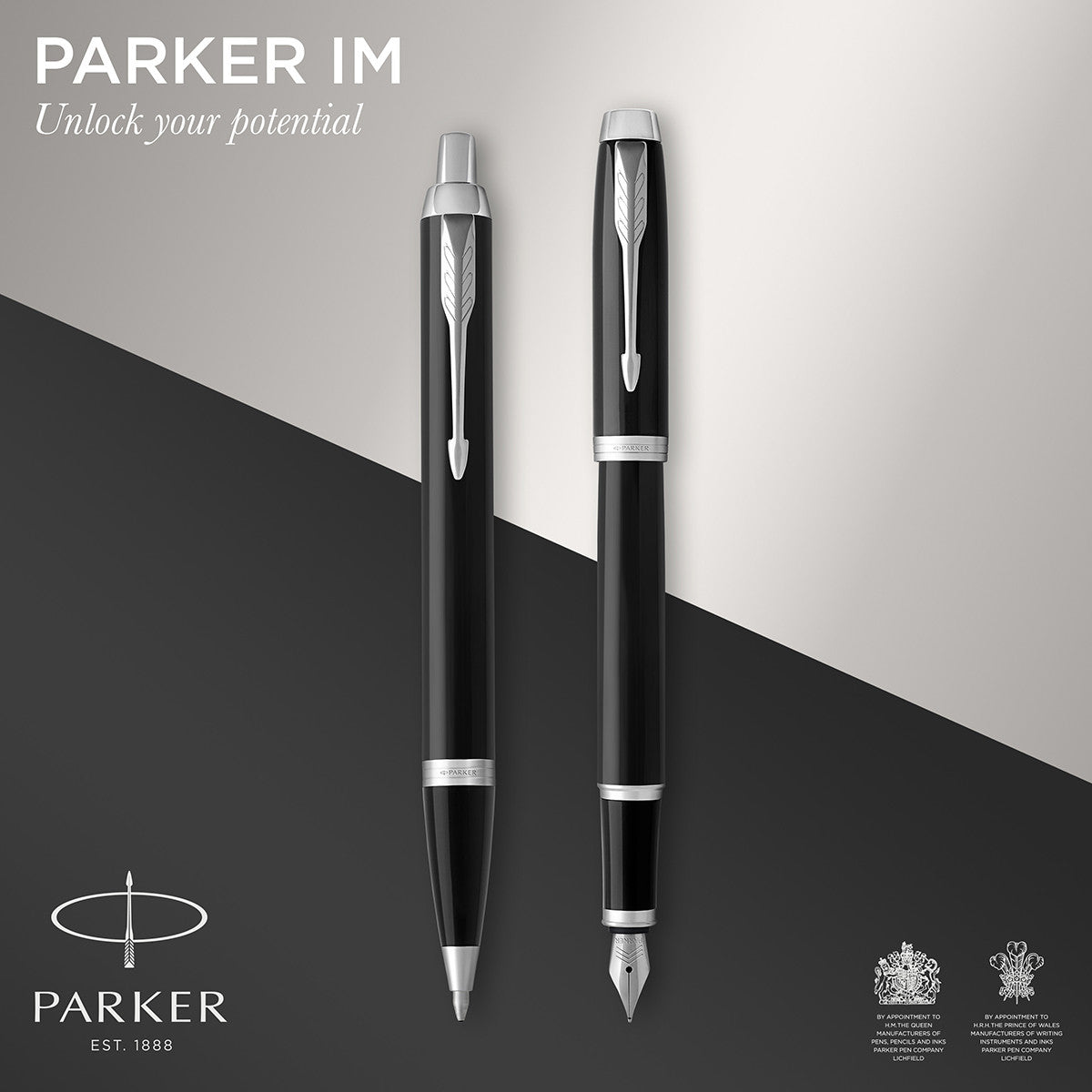 PARKER PROFESSIONAL PEN SET IM DUO BLK CT FP+BP