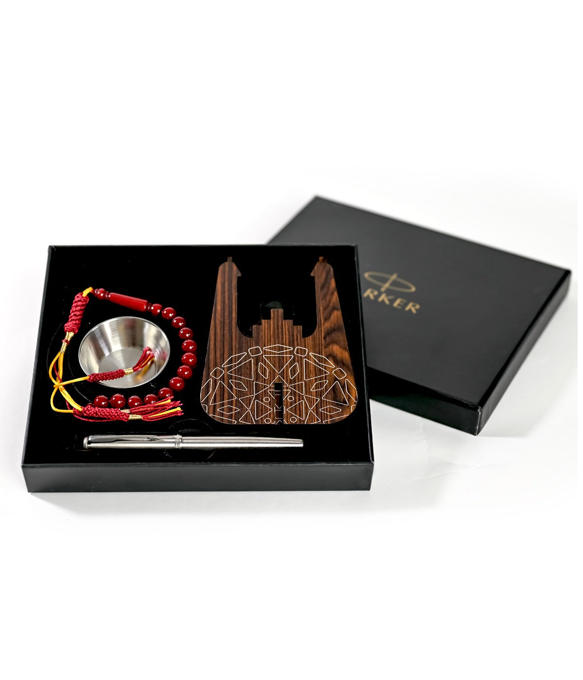 طقم اقلام باركرفضى سبحه & قلم حبر & مبخره