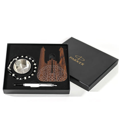 WHITE SET B.PEN &amp; ROSARY &amp; INCENSE BURNER