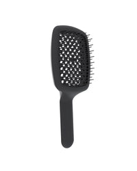 فرشة شعر من جانيك ايطالى بقاعدة مفرغة ومقبض منحني وعملي حجم وسط لون اسود