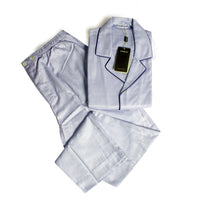 بجامة زيميرلي فاخرة طويلة قطن 100% لون ازرق فاتح مقاس XXL