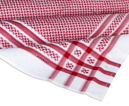 GIVENCHY YASHMAGH SIZE 55 100% COTTON RED COLOR MADE IN ENGLAND &amp; NEW MODEL
