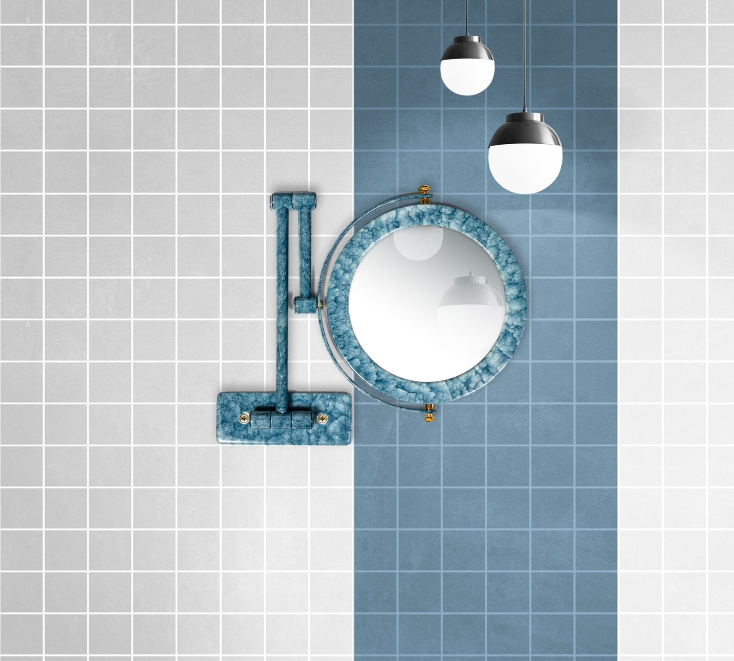 DOUBLE-SIDED ACRYLIC WALL MIRROR GREY