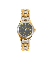 SWISS GENTS QZ WATCH-SILVER/GOLD PLATED METAL