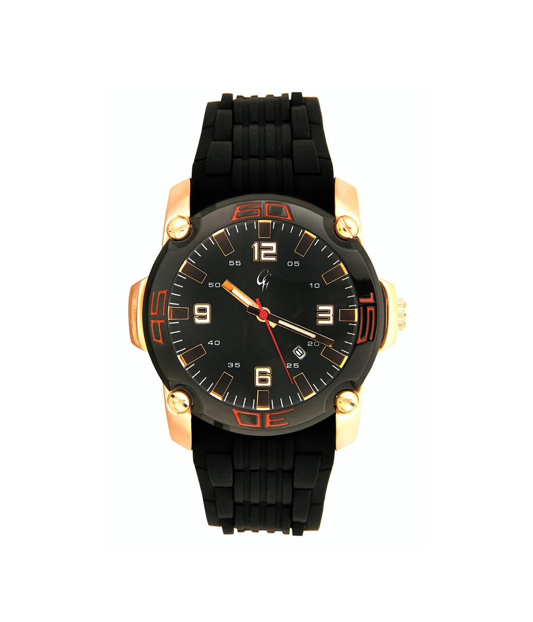 GG QTZ MEN WATCH IPRG/IPBLK BLACK DIAL