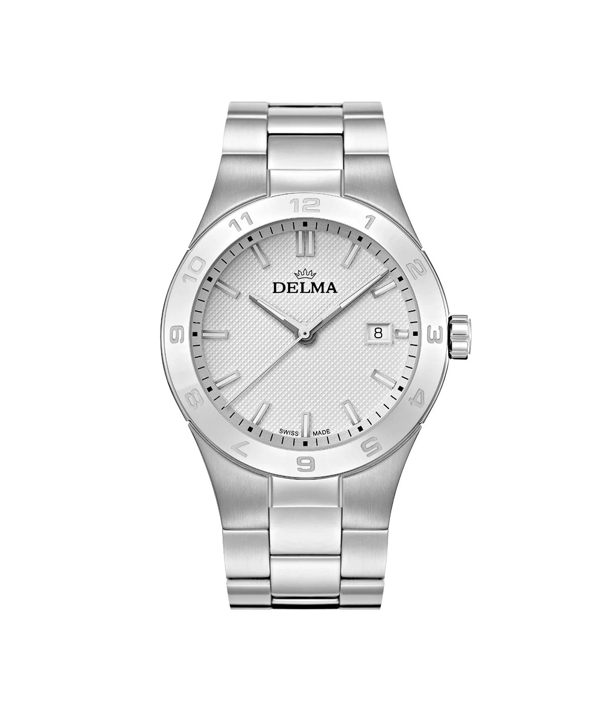 SWISS MADE MAN WATCH STEEL WHITE DIAL