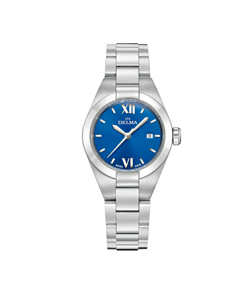 SWISS MADE LADIES WATCH STEEL BLUE DIAL