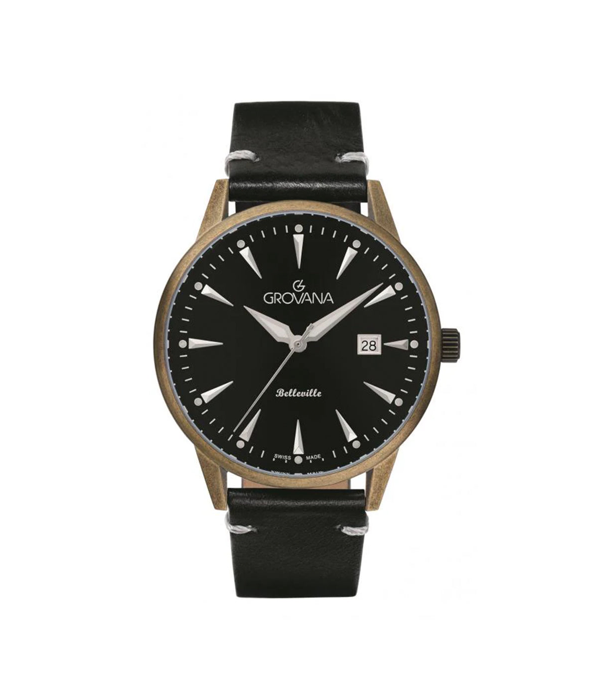 SWISS MADE MAN WATCH VINTAGE BLACK