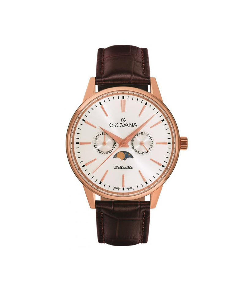 SWISS MADE MAN WATCH STEEL ROSE GOLD
