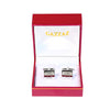 CUFFLINKS RODIUM PLATED SATIN SPAIN MADE