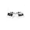 CUFFLINKS RODIUM PLATED SATIN SPAIN MADE