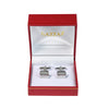 CUFFLINKS RODIUM PLATED LASER SPAIN MADE