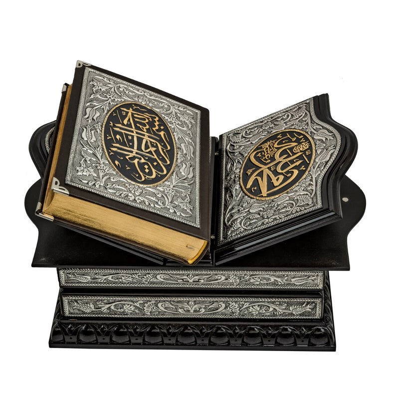 علبه قرءان فخمه مع المصحف فضه 925