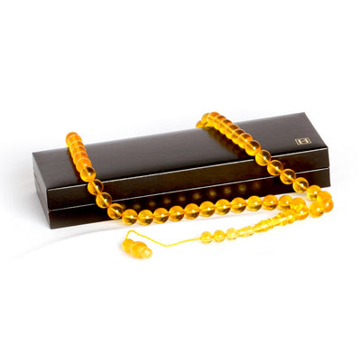 BAKELITE ROSARY IN AN AMBER COLOR