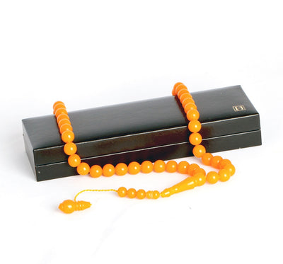 ORANGE BAKELITE ROSARY