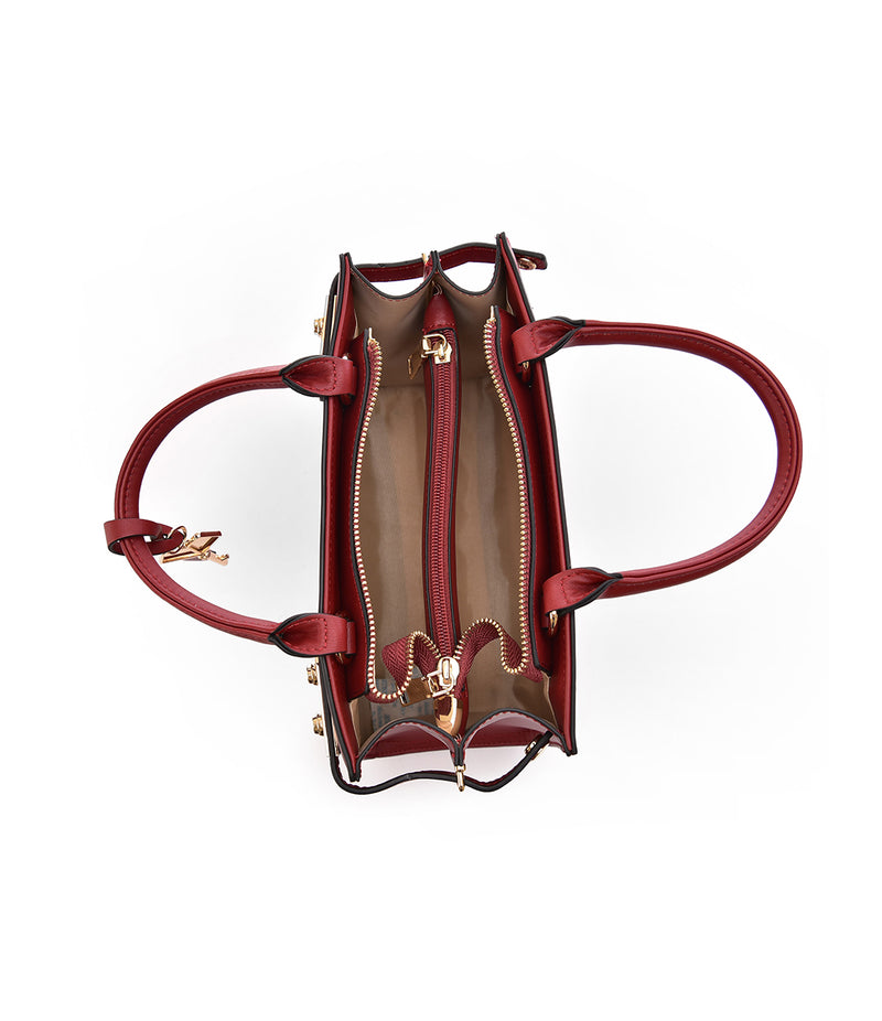 LEATHER LADIES BAG RED